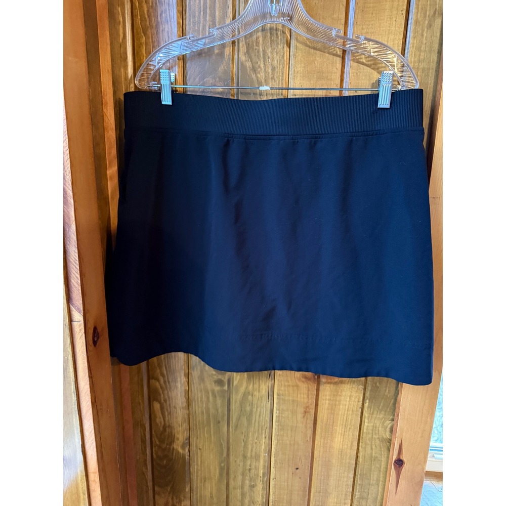 32 Degrees Cool Womens‎ Black Active Skort Ribbed Waistband Pockets Size L